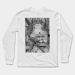 Abstract Uncoloured Devil Long Sleeve T-Shirt